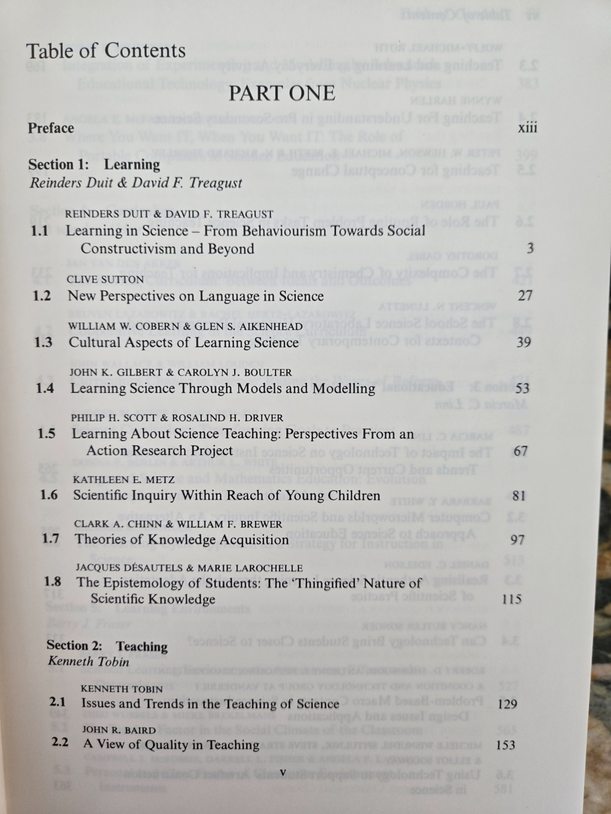 International Handbook Of Science Education Parts One & Two, 1998