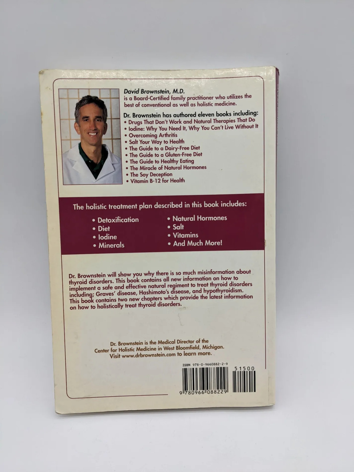 Overcoming Thyroid Disorders David Brownstein MD Second Edition Paperback Book