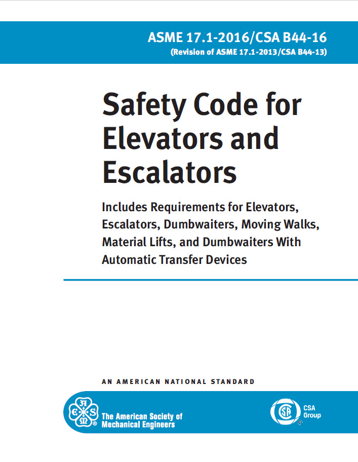 Safety Code for Elevators and Escalators 2016 USA Stock Paperback Free Shipping