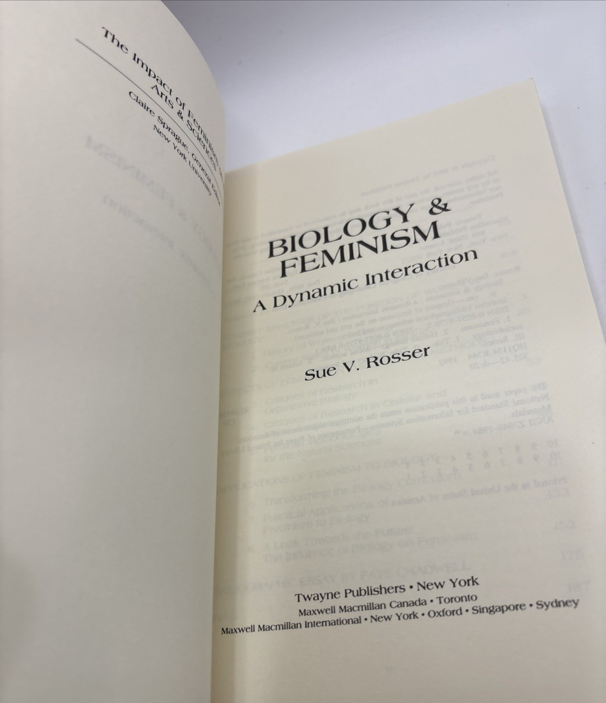 Biology And Feminism: A Dynamic Interaction, by Sue Rosser, 1992…