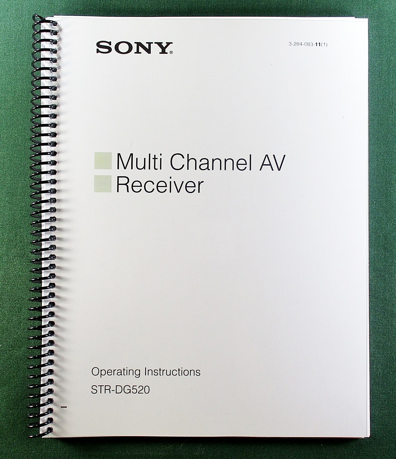 Sony STR-DG520 Instruction Manual: 64 Pages & Protective Covers!