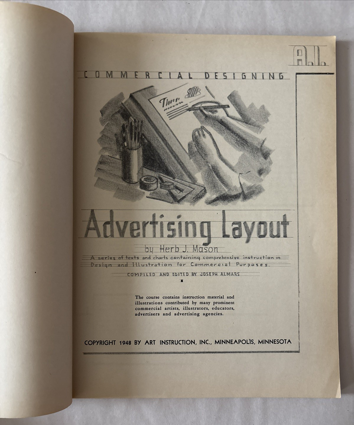 COMMERCIAL DESIGN-LOT of FIVE VINTAGE TEXTBOOKS-1940s
