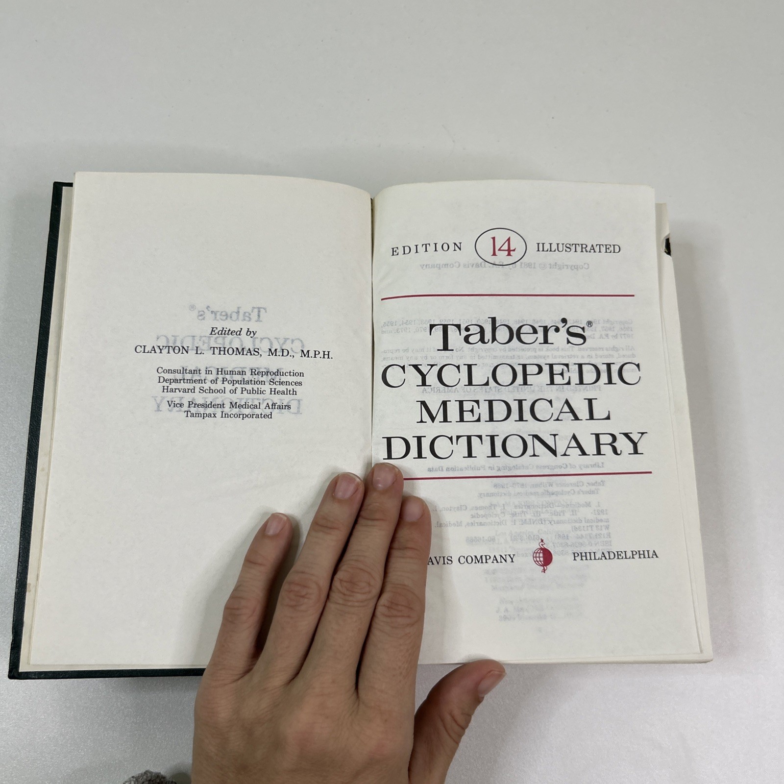 Taber’s Cyclopedic Medical Dictionary (Hardback, 1981) F A Davis Company