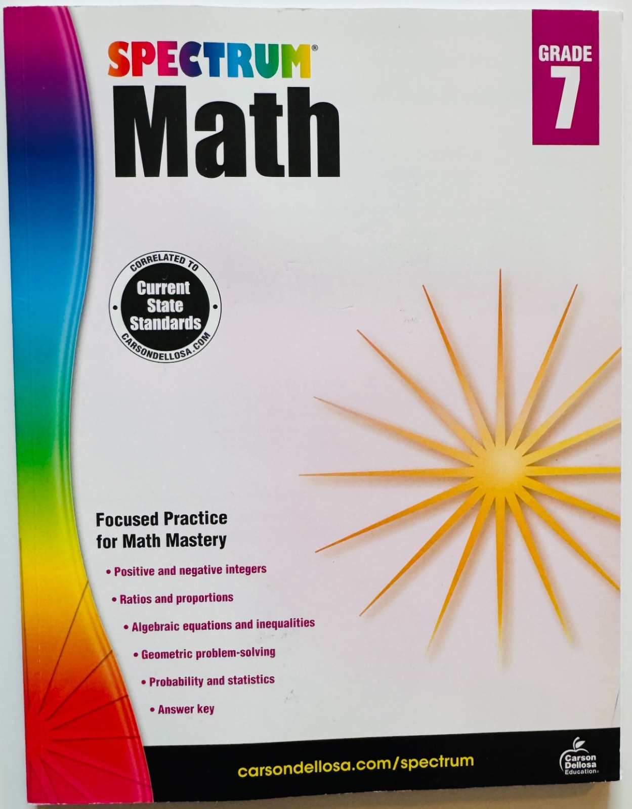 3 SPECTRUM WORKBOOKS / Math Grade 6 / Algebra Grades 6-8 / Math Grade 7 / NEW!