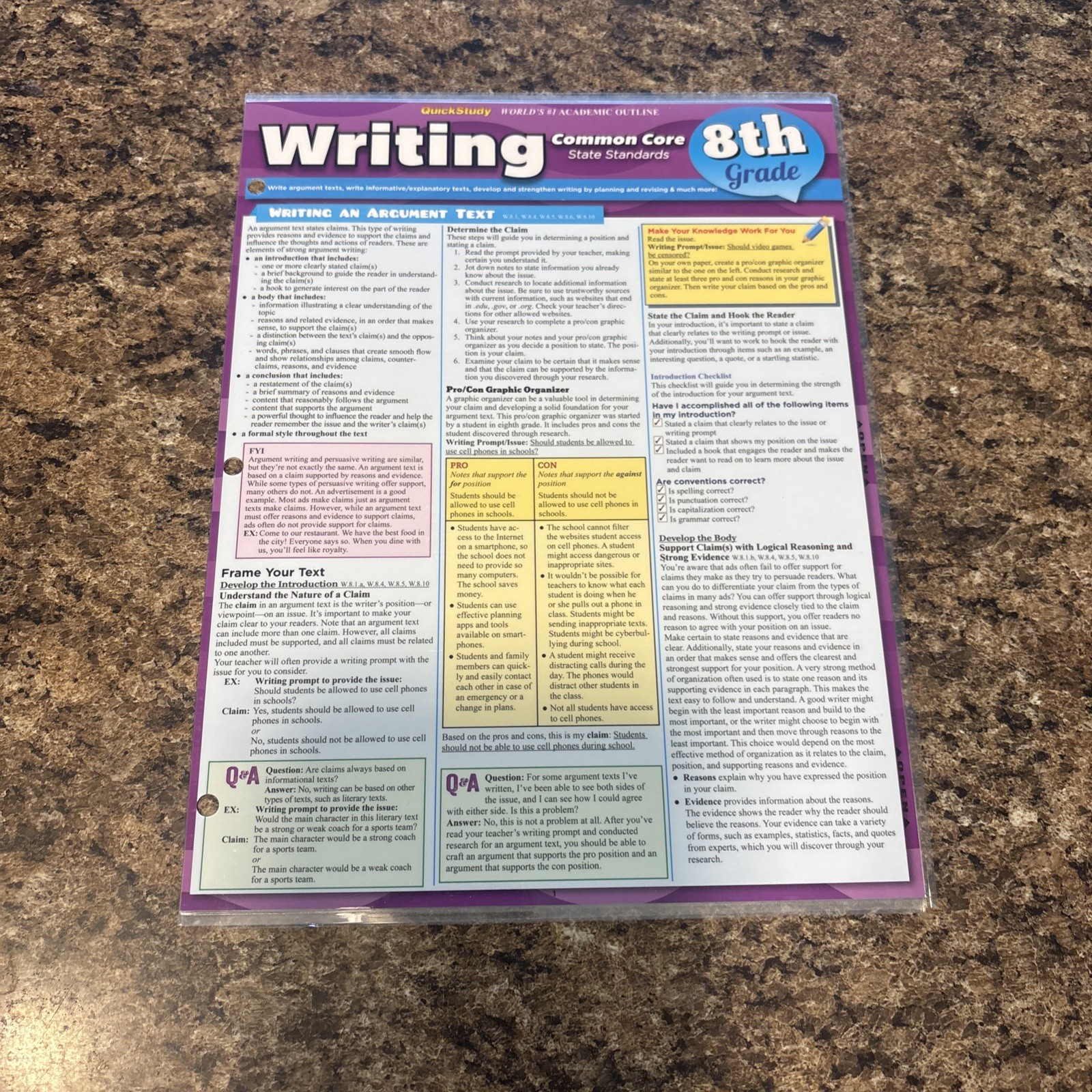 Math Common Core 7Th & 8th Grade. English& Writing 8th grade Science Fundamental