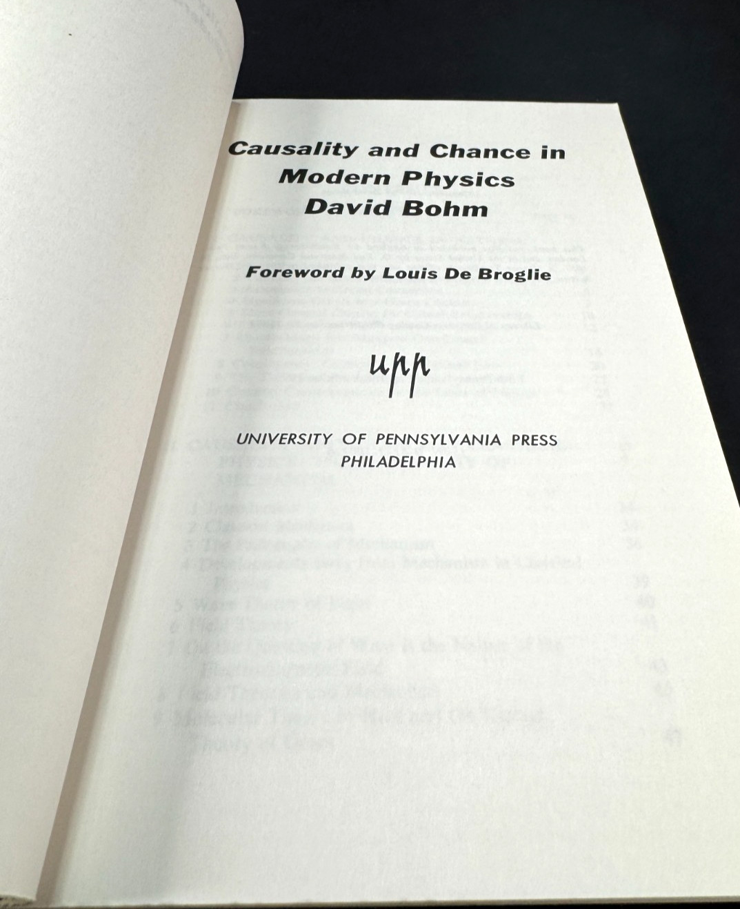 Causality and Chance in Modern Physics David Bohm 1993