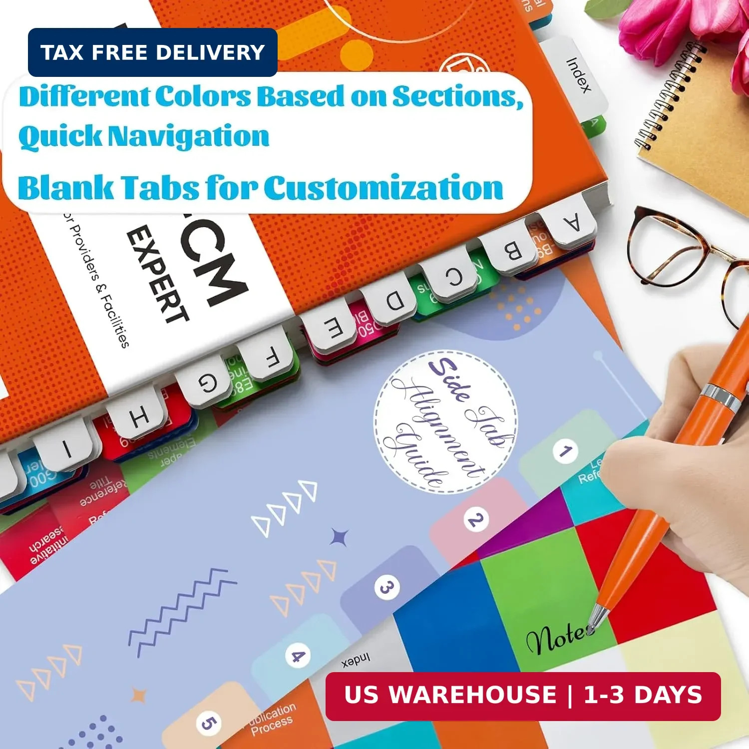 Index Tabs for AAPC Version ICD-10-CM 2025, Upgraded Complete Book Tabs Set (Boo