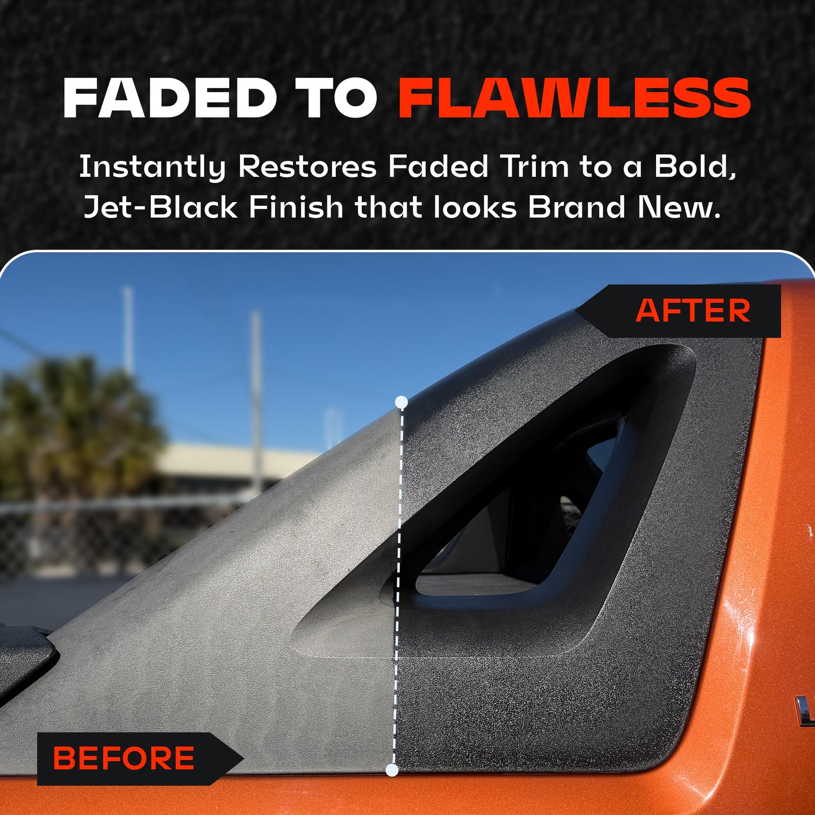 Black Trim Restorer DyeInfused Plastic Restorer for Faded Exterior Trim 4 oz