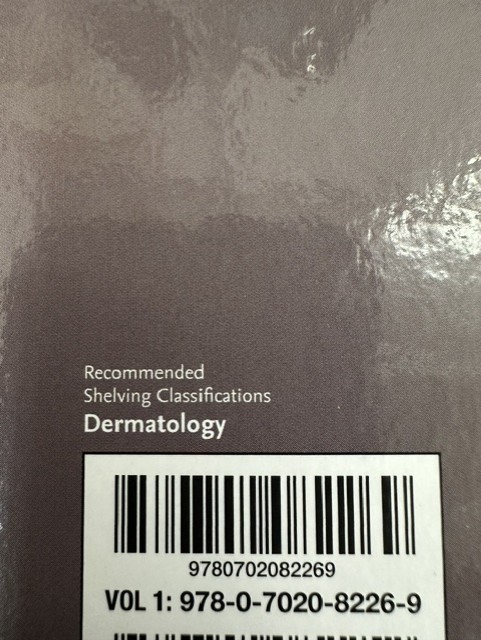 Dermatology 5th Edition VOLUME 1 ONLY Elsevier 9780702082269 w/ ACCESS CODE!