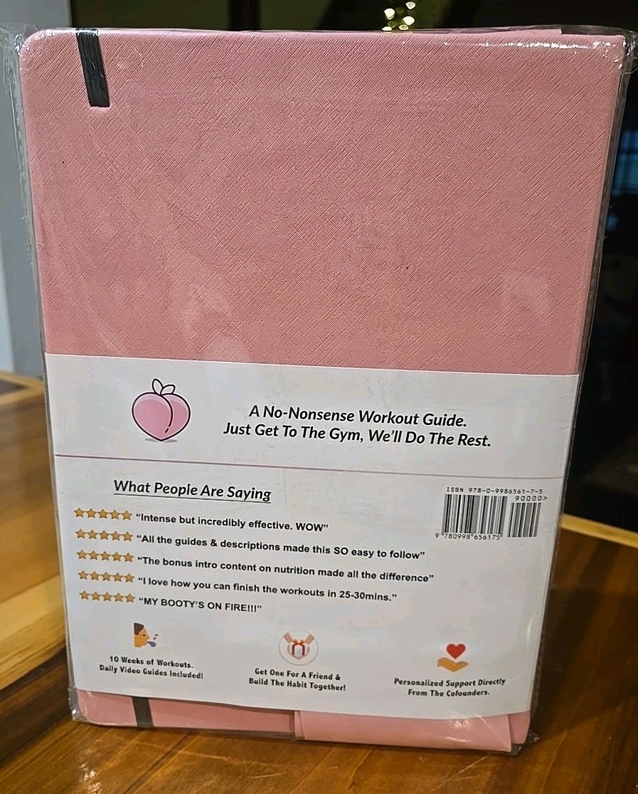 Badass Body Goals Booty Building Waist Trimming Journal Pink Workout Exercise