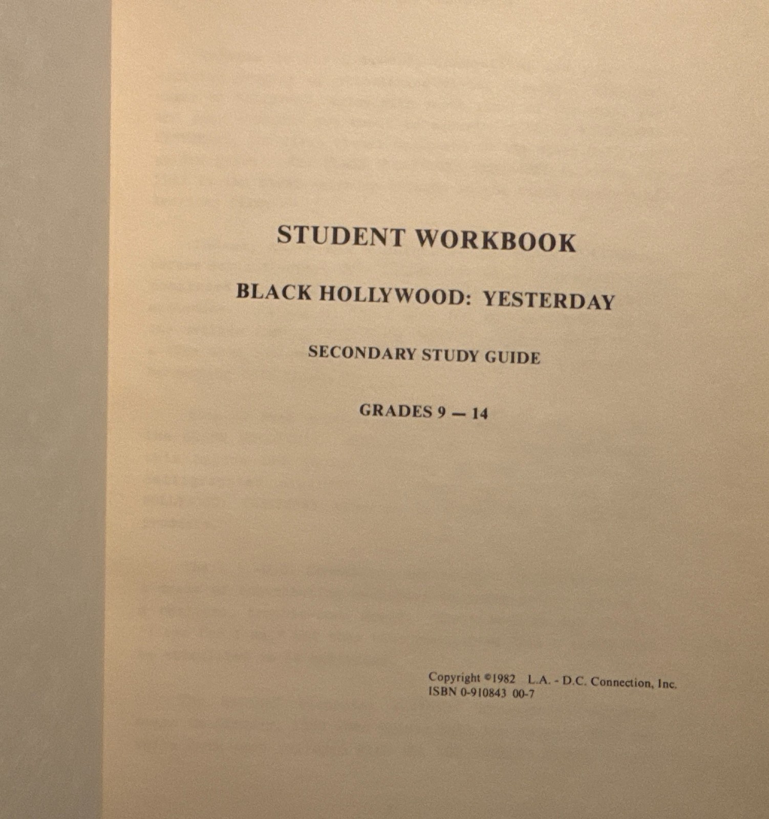 Black Hollywood Yesterday * Lot of 3 Classroom PB Books Projects Guide Secondary