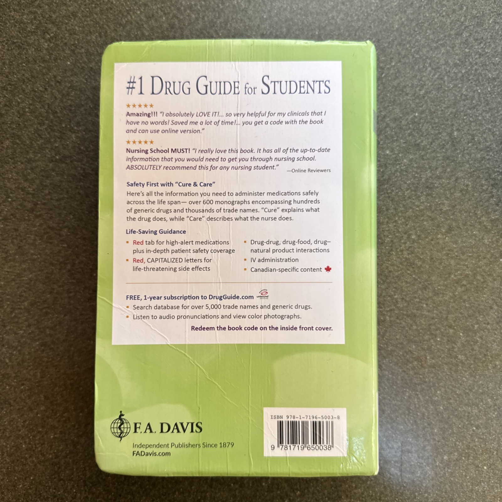 Daviss Drug Guide for Nurses – Paperback – GOOD