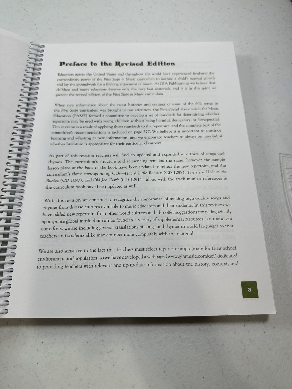First Steps in Music for Preschool and Beyond The Curriculum – Feierabend