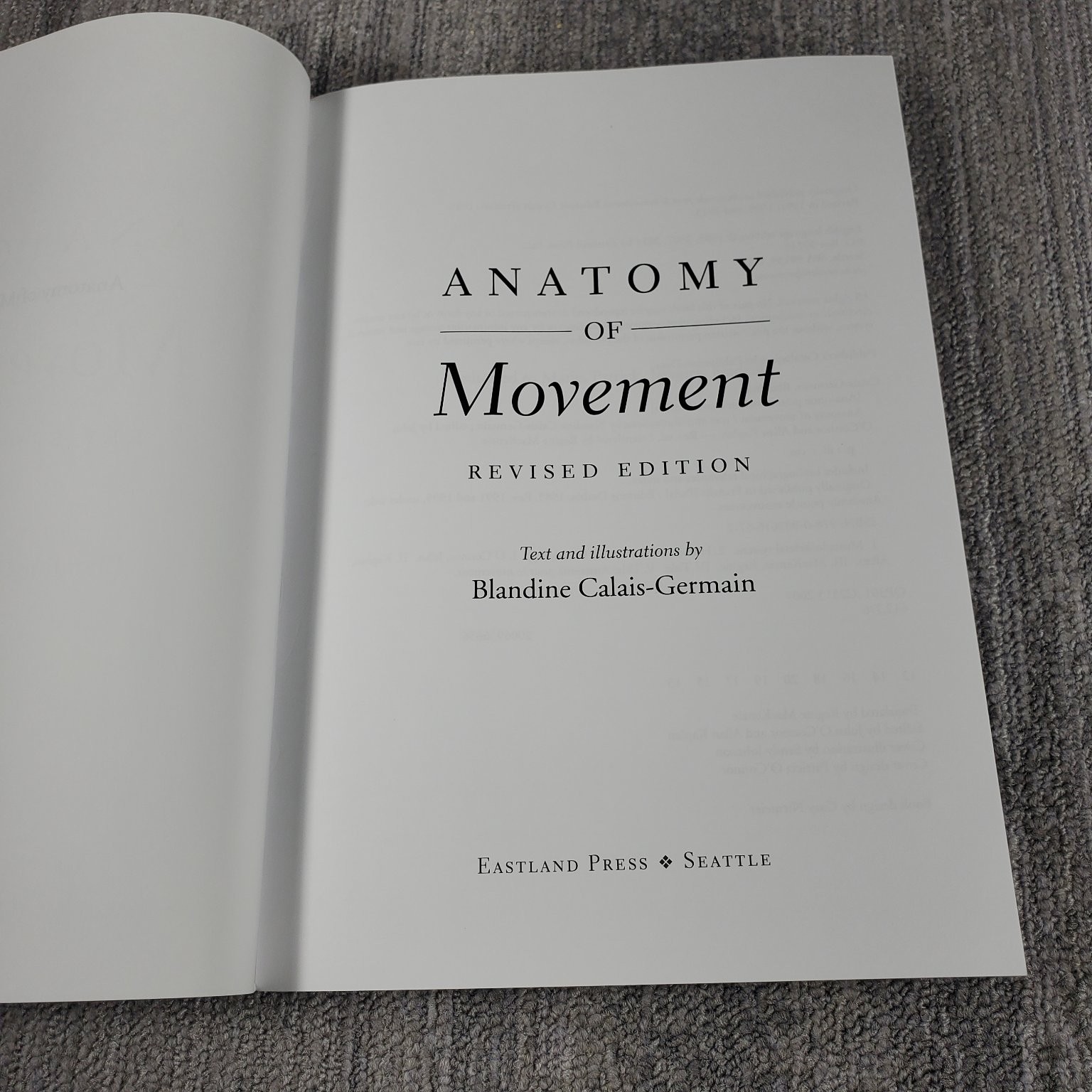 Anatomy of Movement Blandine Calais-Germain 2014 Illustrated Trade Paperback