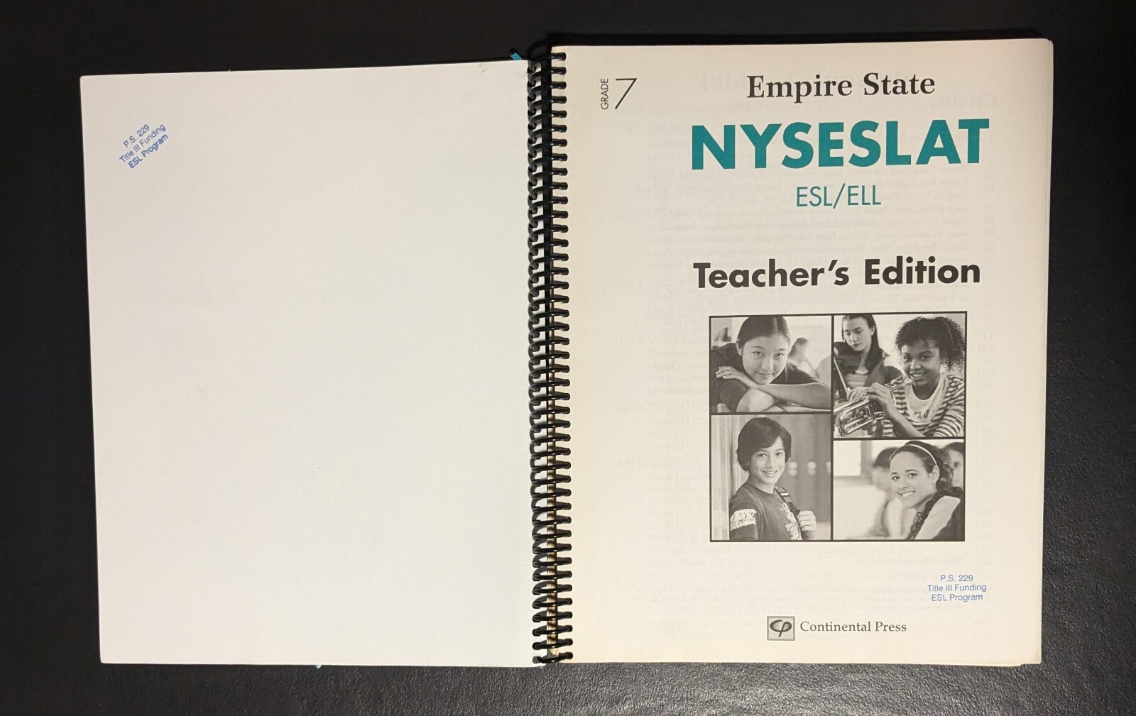 Continental Press Empire State NYSESLAT ESL/ELL Teacher’s Edition Grade 7