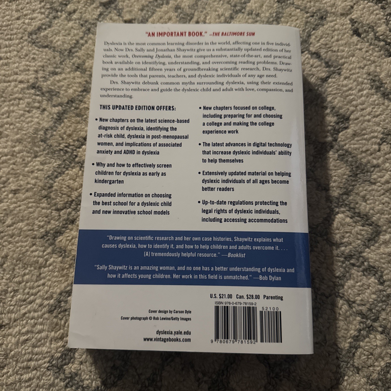 Overcoming Dyslexia (2020 Edition) Second Edition by Sally Shaywitz (Paperback)