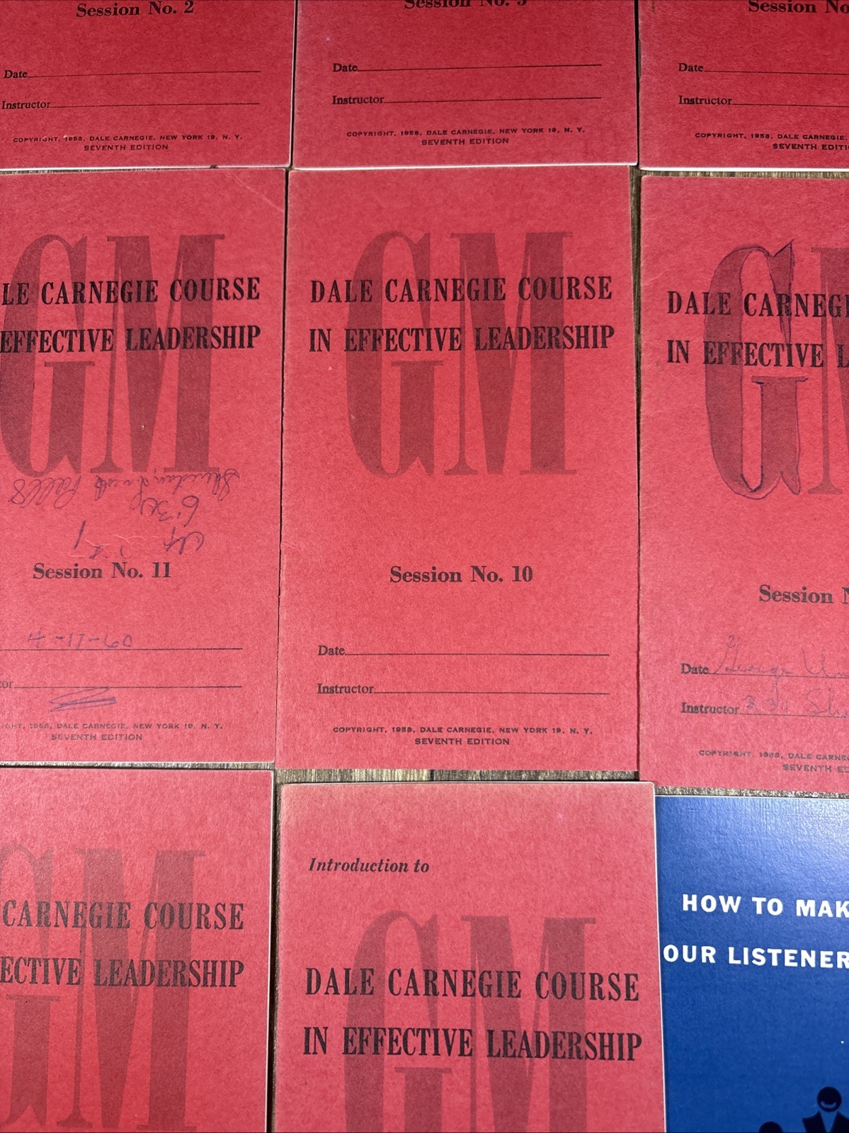 Vtg Dale Carnegie Course Effective Leadership Participant Manuals Booklets