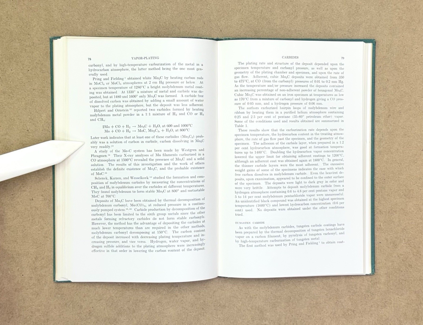 LANL Copy! VTG 1955 Vapor-Plating by Powell, Campbell & Gonser HC 1st Edition