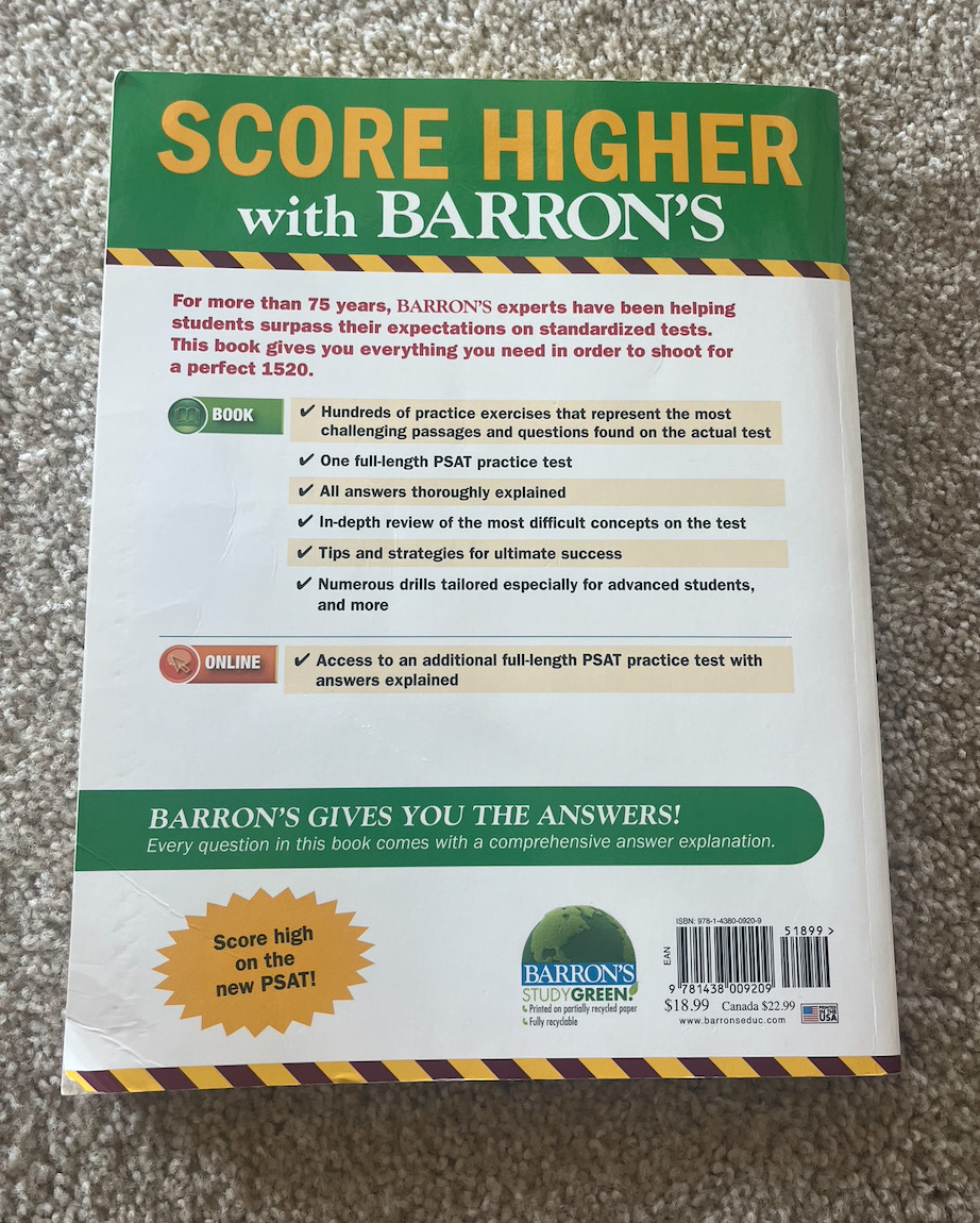 Barron’s PSAT/NMSQT 1520 : Aiming for National Merit by Brian W. Stewart