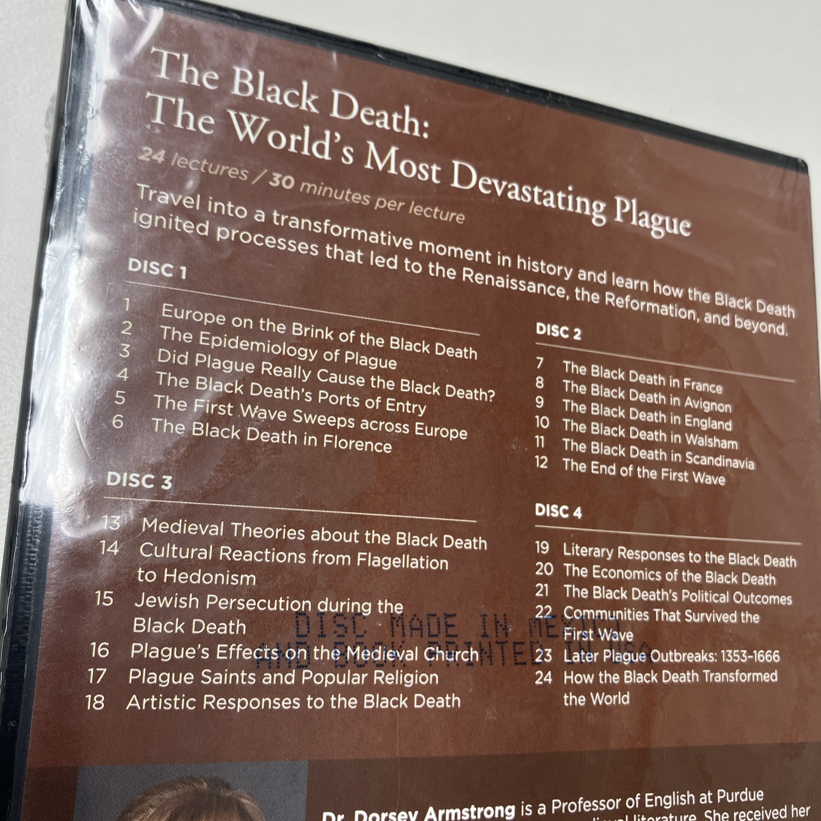 The Black Death: World’s Most Devastating Plague Great Courses SEALED DVD + Book