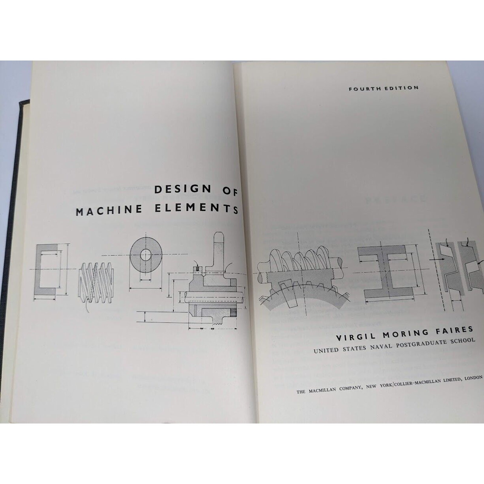 Vintage DESIGN OF MACHINE ELEMENTS (4TH EDITION) Hardcover Book 1968