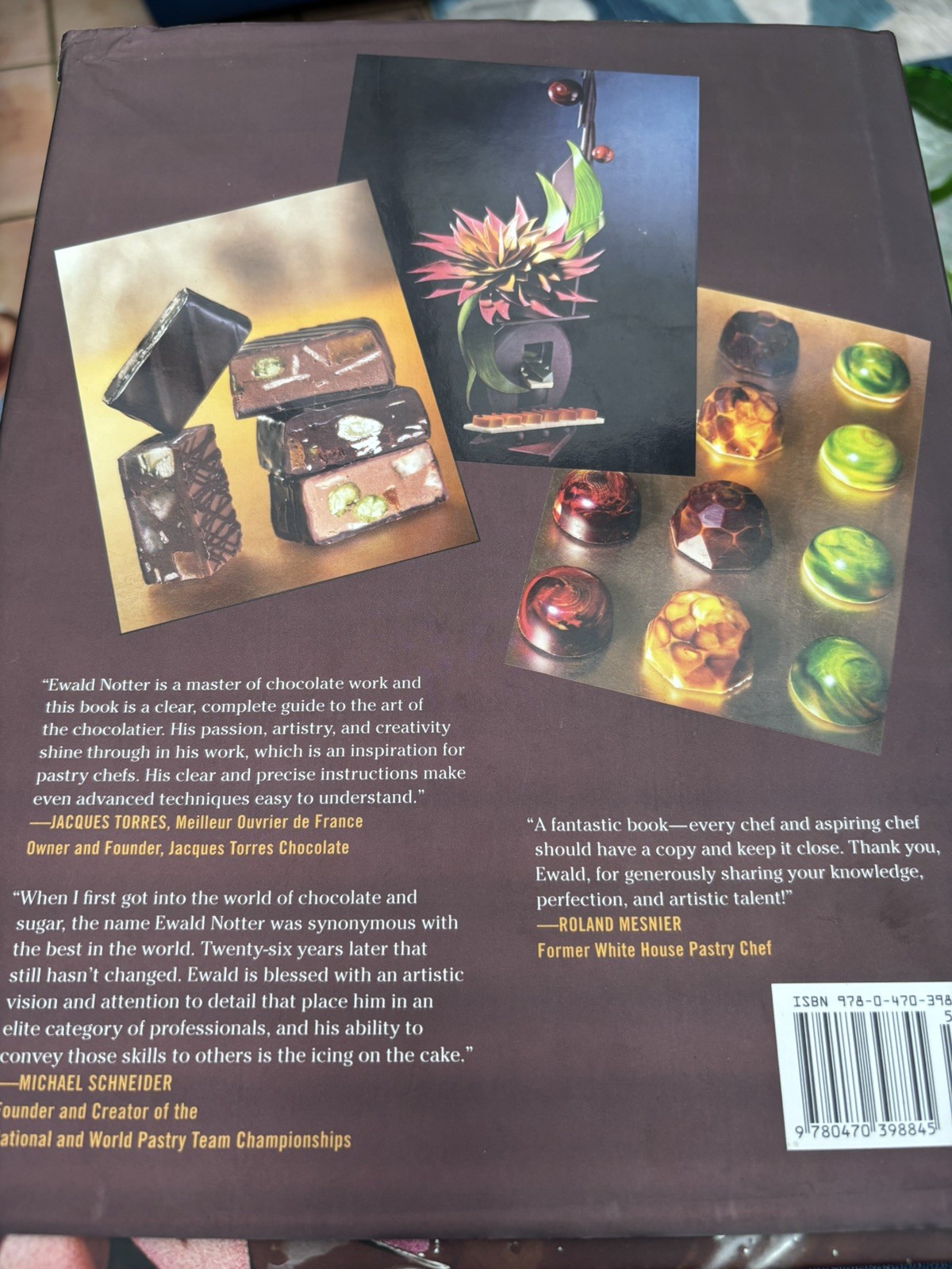 The Art of the Chocolatier – 9780470398845. See picture missing front blank page