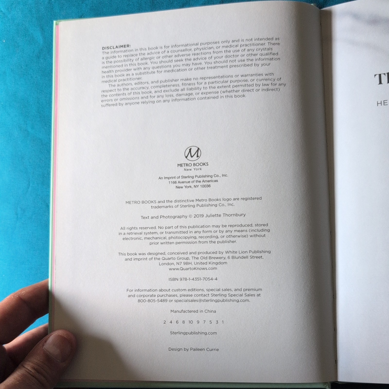 Crystal Fix: Healing Crystals for the Modern Home 2019 Juliette Thornbury HC