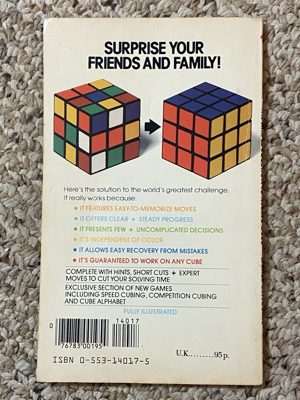The Simple Solution To Rubik’s Cube By James Nourse Book 1981 Rubiks Method