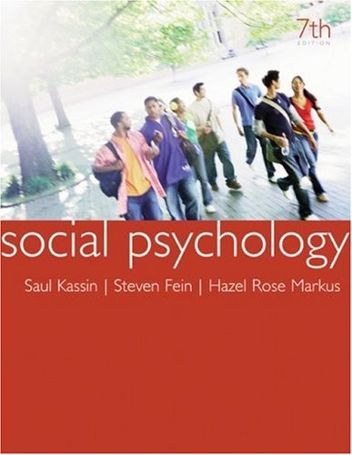 SOCIAL PSYCHOLOGY By Saul Kassin & Steven Fein – Hardcover **Mint Condition**
