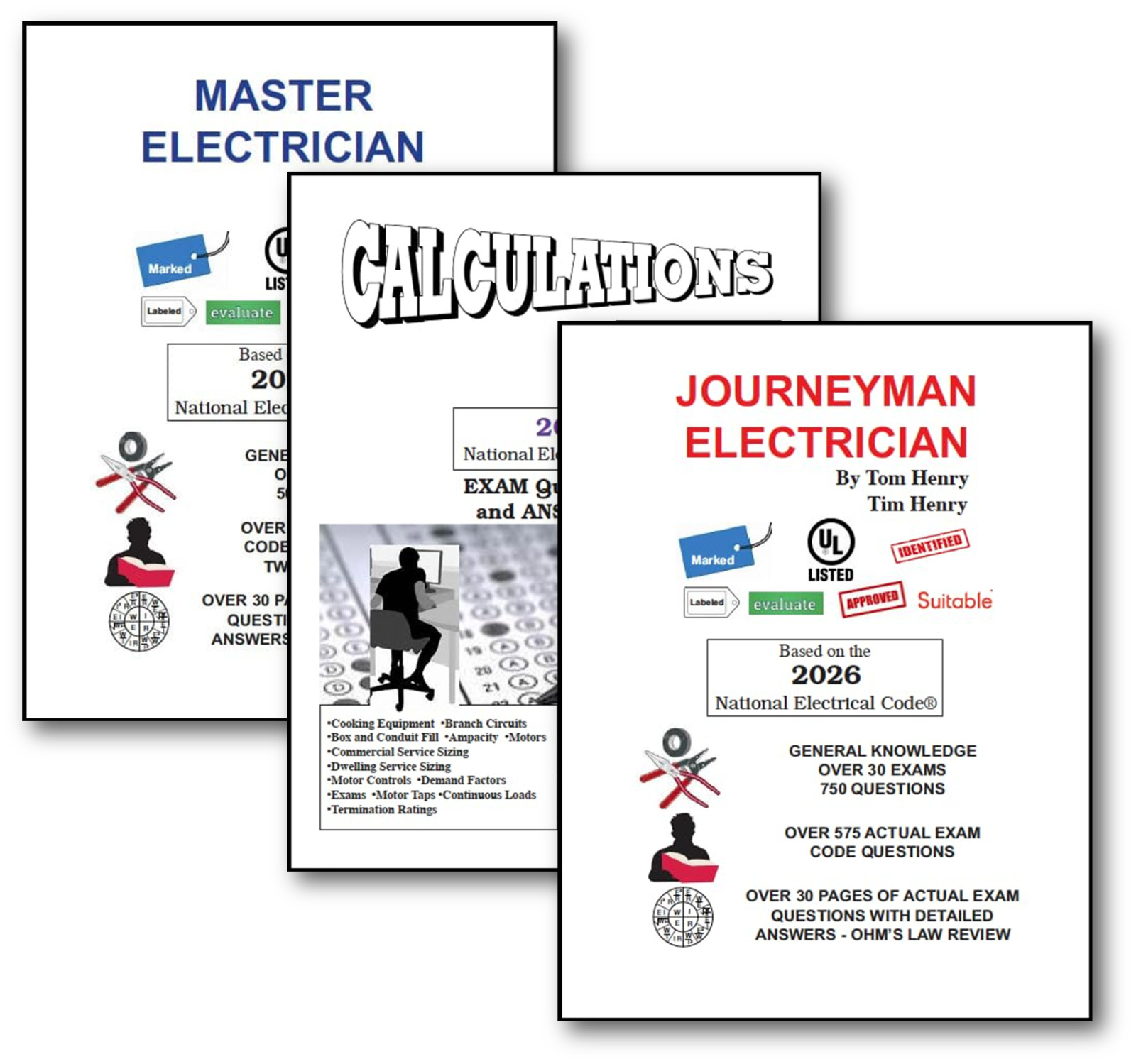 2026 Journeyman, Master Electrician and Calculations for Elec. Exam Tom Henry