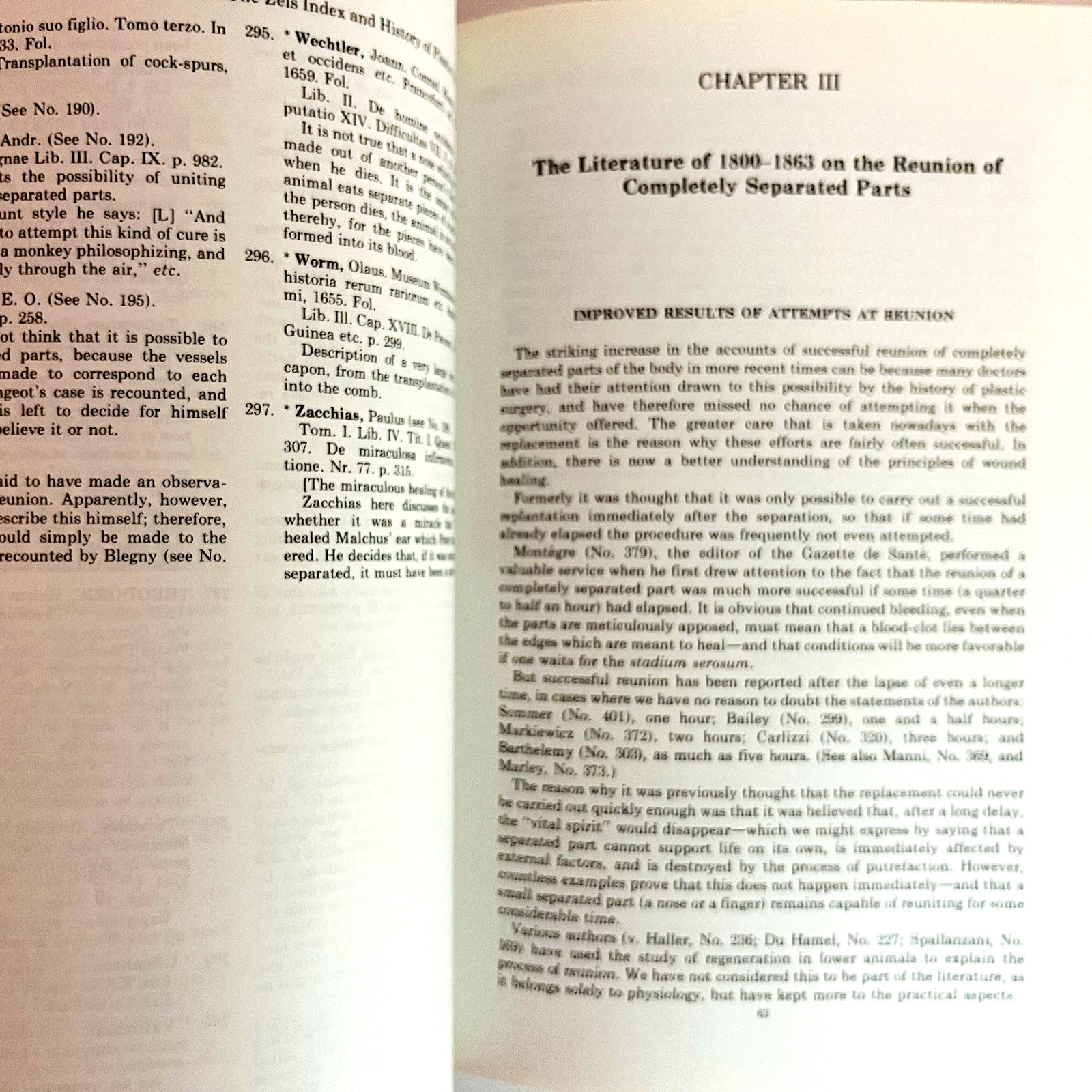 The Zeis Index and History of Plastic Surgery 900B.C. -1863 A.D. Book Hardcover