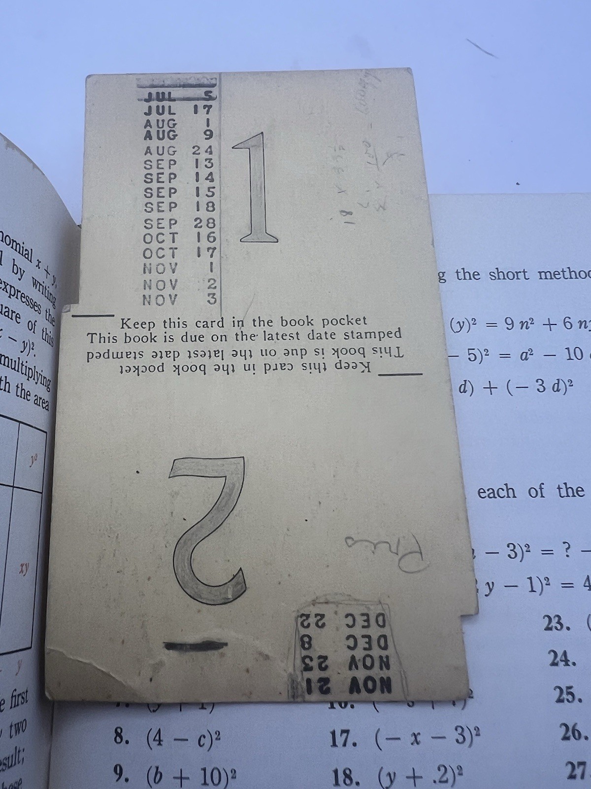 1955 Algebra 1 Textbook Lucy Ozone Row Peterson Mid-Century Illustrated Math