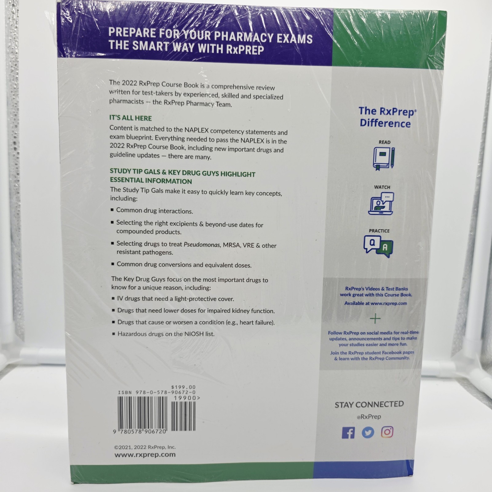 2022 NAPLEX Course Book RxPrep UWorld Pharmacy Exam Study Guide Sealed
