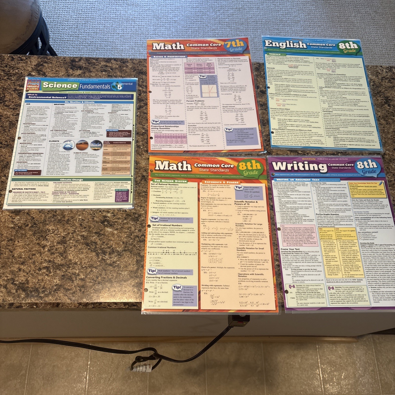 Math Common Core 7Th & 8th Grade. English& Writing 8th grade Science Fundamental