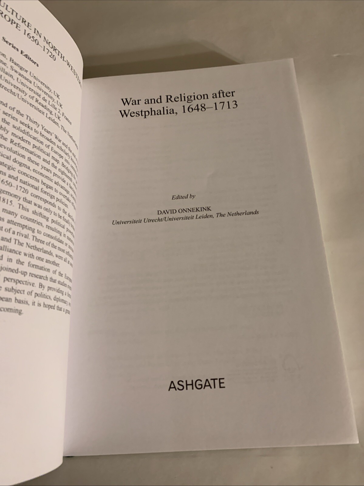 WAR AND RELIGION AFTER WESTPHALIA 1648-1713 – Hardcover w/Dust Jacket