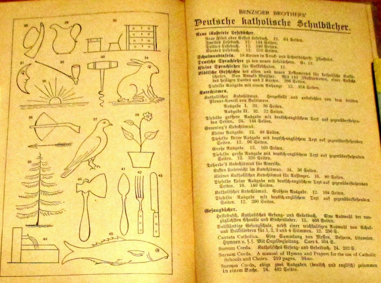 1897 The German Catholic Schools New Primer Hardcover Book in German 64 Pages
