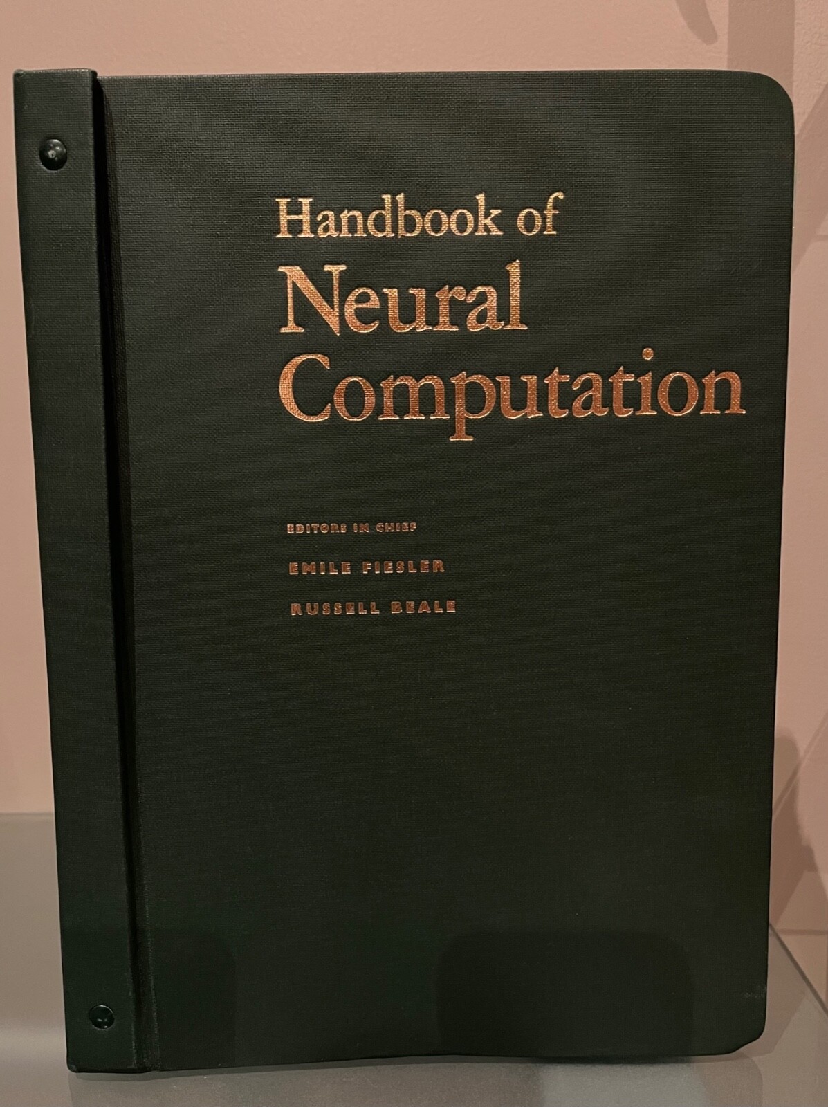 Handbook of Neural Computation Fiedler & Beale, Eds. 1996. Ships Free
