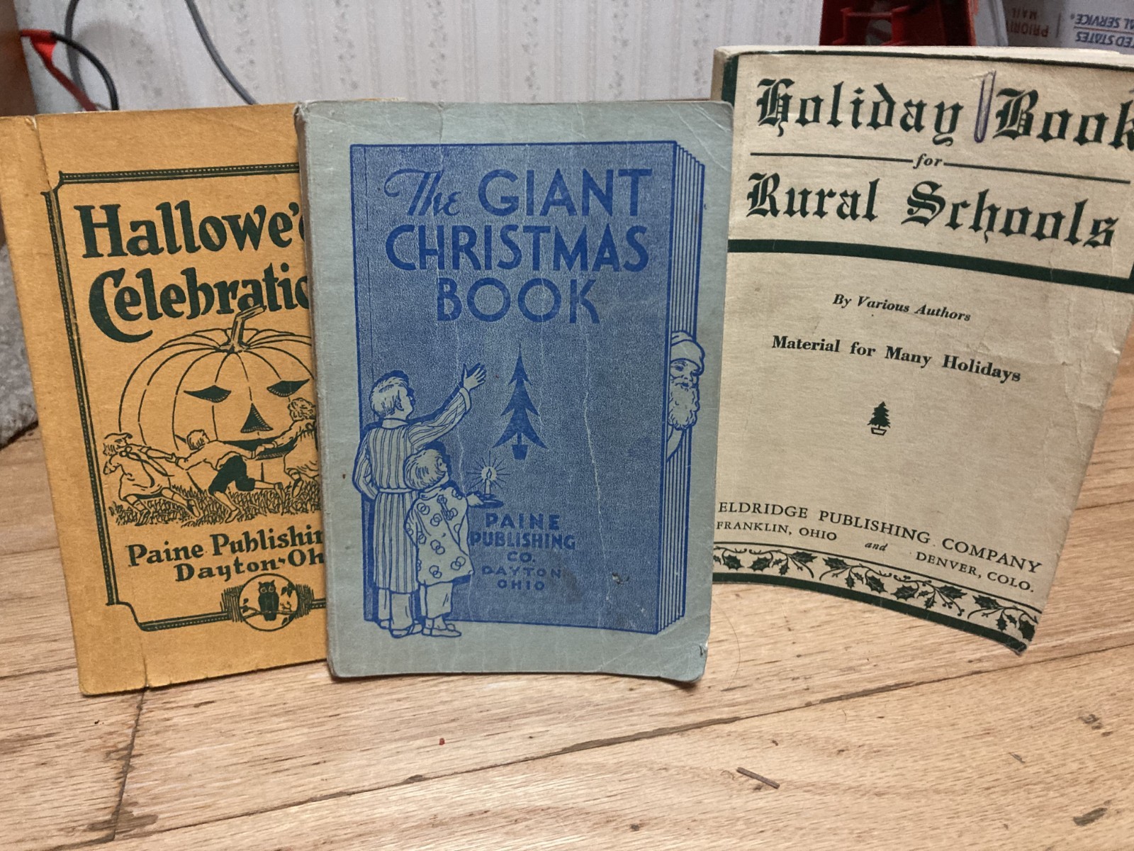 vintage elementary school books of plays and pageants and songs