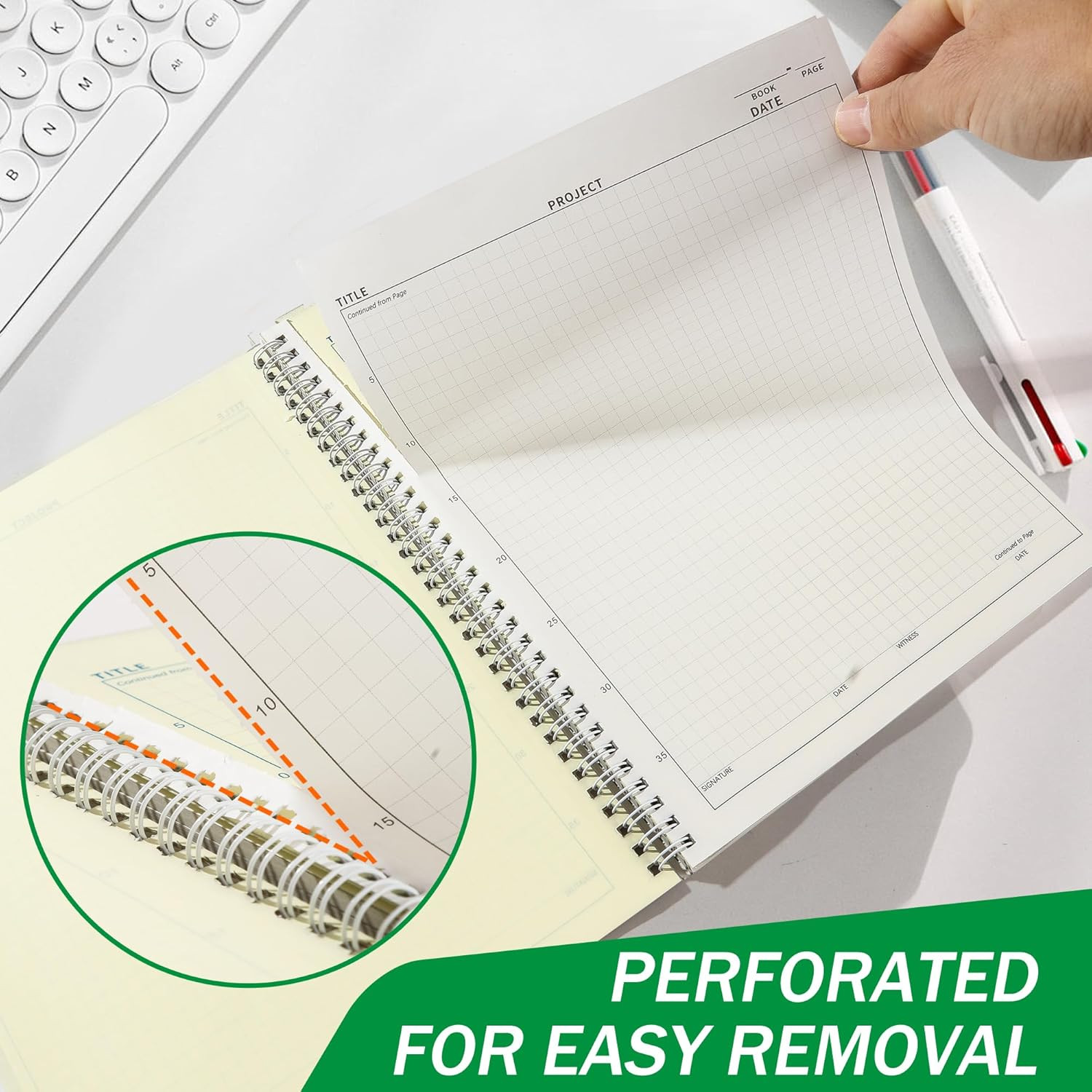 Carbonless Lab Notebook – 50 Carbonless Sets(8.5” X 11”), Carbon Copy Science