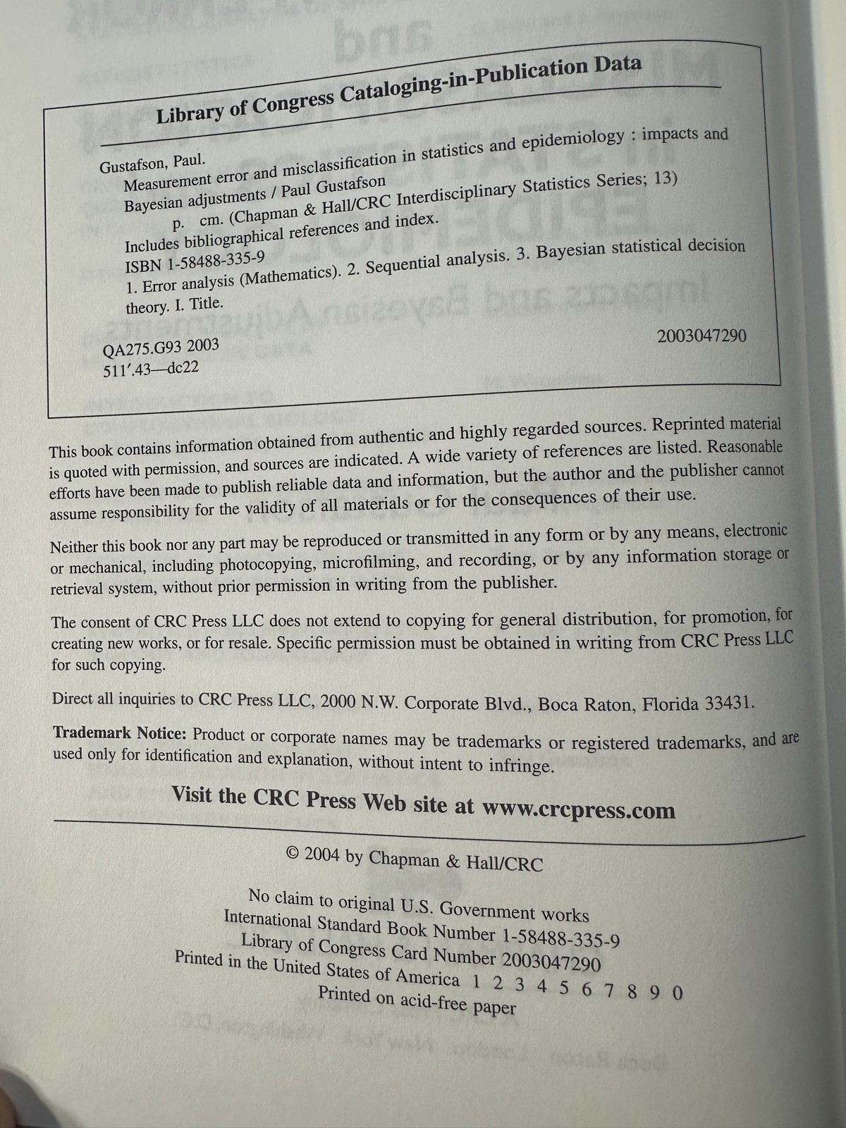 Measurement Error and Misclassification …
