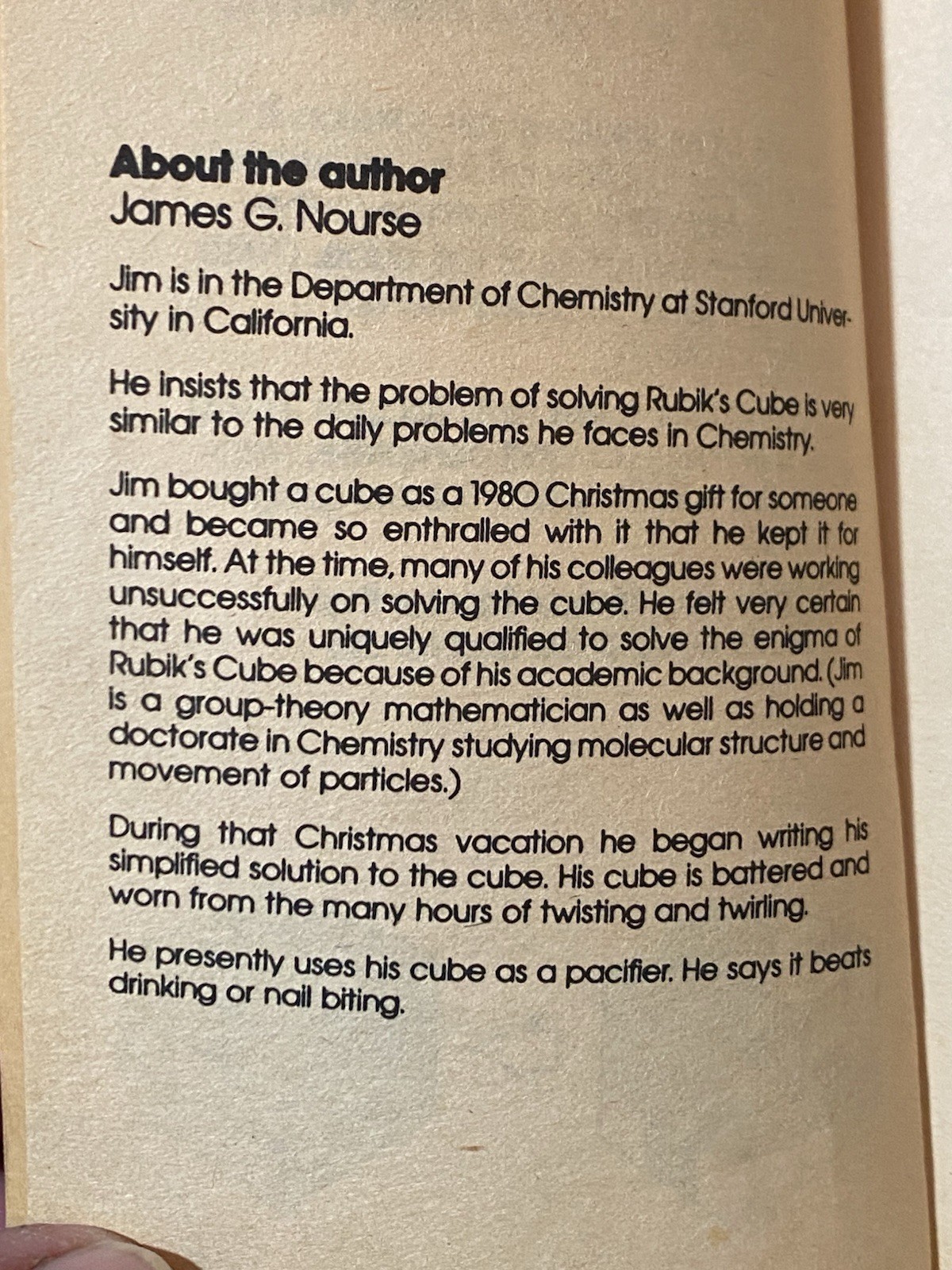 The Simple Solution To Rubik’s Cube By James Nourse Book 1981 Rubiks Method