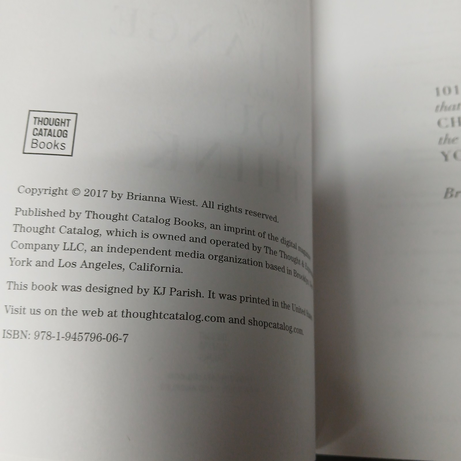 101 Essays That Will Change The Way You Think by Brianna Wiest Paperback