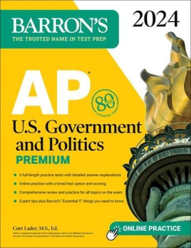 AP US Government and Politics Premium, 2024: 6 Practice Tests Compreh – GOOD