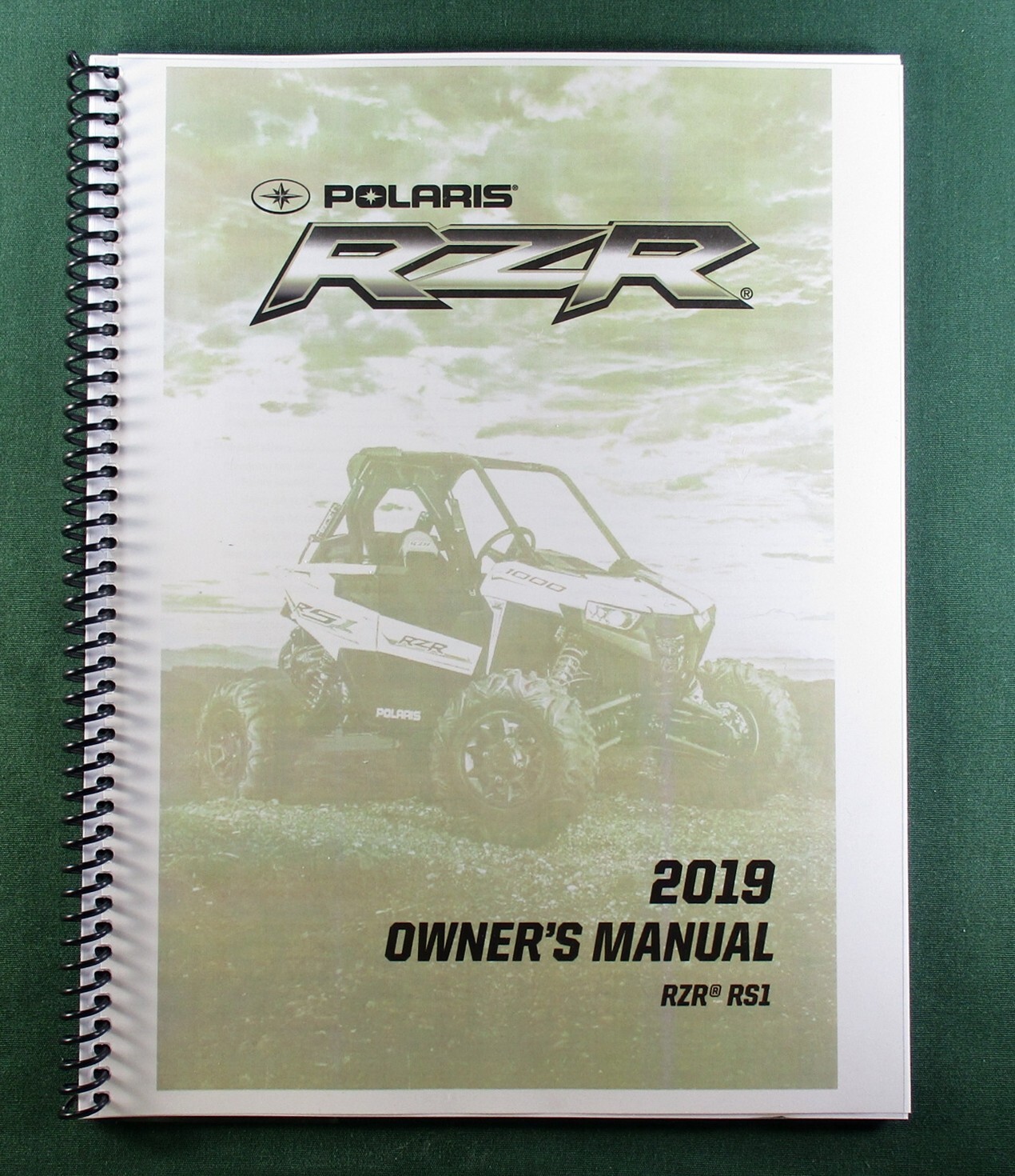 2019 Polaris RZR RS1 Owner’s Manual: Full Color 164 Pages & Protective Covers!