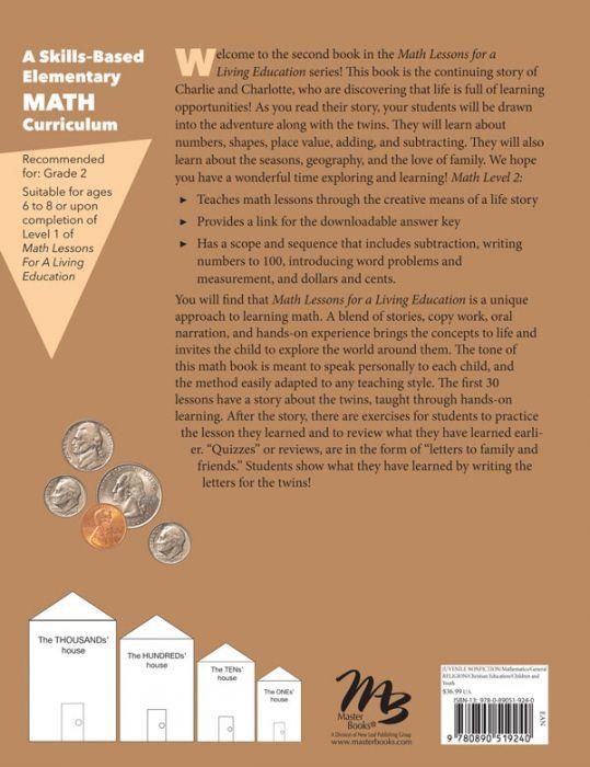 New Master Books MATH LESSONS Living Education Level 2 & PRACTICE Makes Perfect