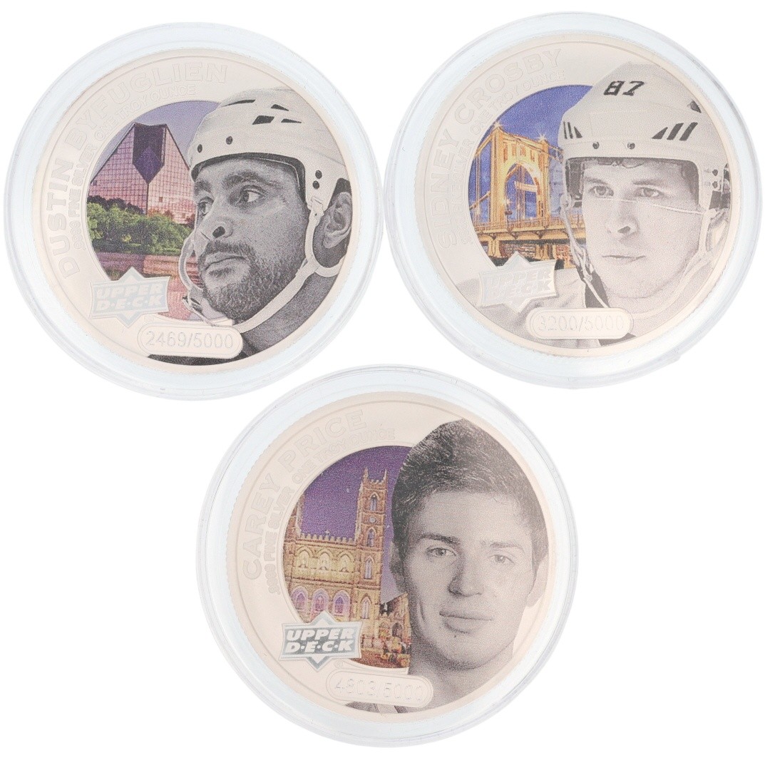 2017 $5 Grandeur Upper Deck Hockey Silver Coin Cook Islands 1 oz .9999 Silver