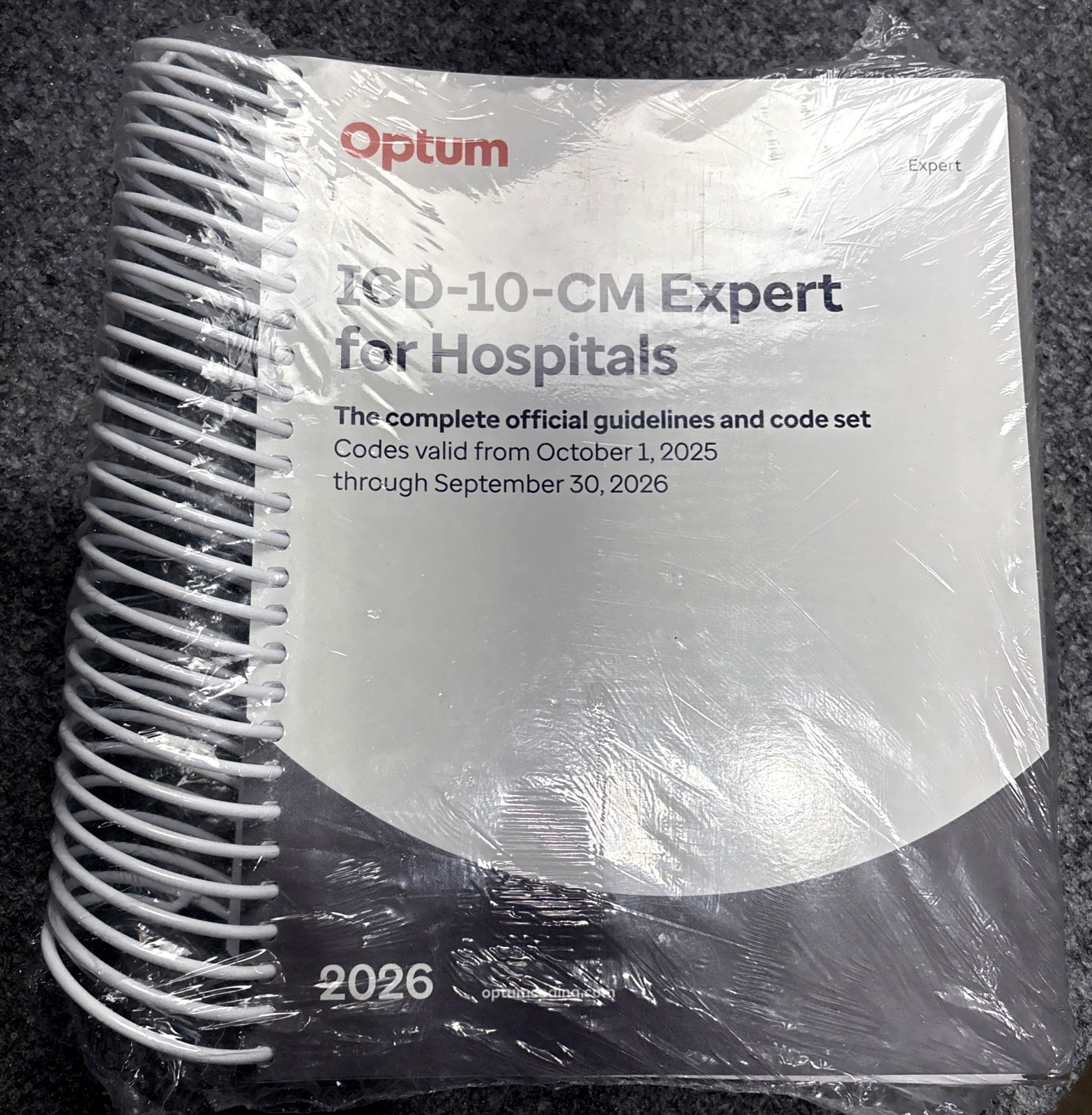 Optum ICD-10-CM Expert for Hospitals 2026 Spiral Bound Medical Coding Textbook