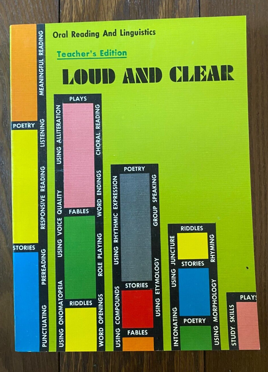 Oral Reading & Linguistics 1969 Say&Hear, Loud&Clear, Glad Sounds Benefic Press