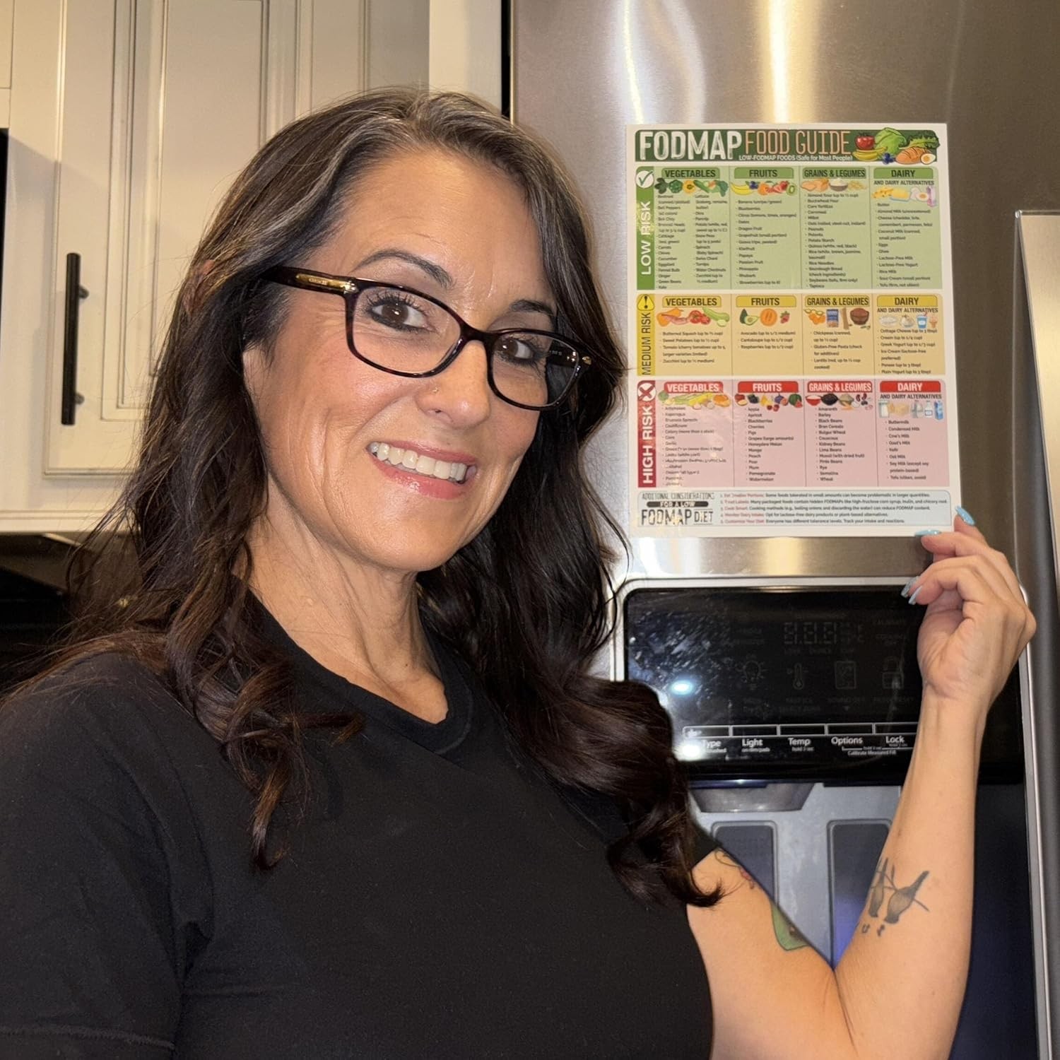 Magnetic 8.5×11 FODMAP Food Guide – IBS-Friendly Diet Poster & Chart, Safe Foo
