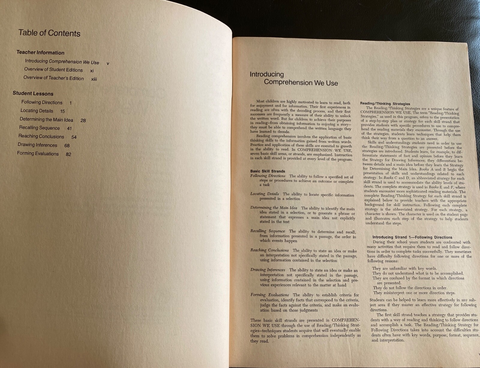Vintage 1981 Teacher’s Edition Comprehension We Use Book A Rand McNally
